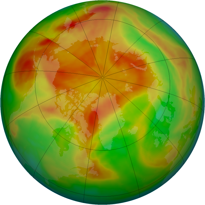 Arctic ozone map for 15 April 2009